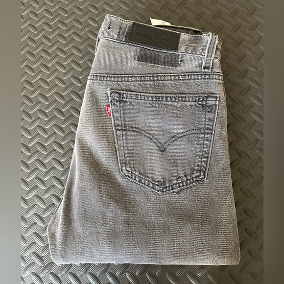 New Mens Levis Jeans Re/done Mens Jeans Gray Wash sz 30 with leather patch - Picture 4 of 10